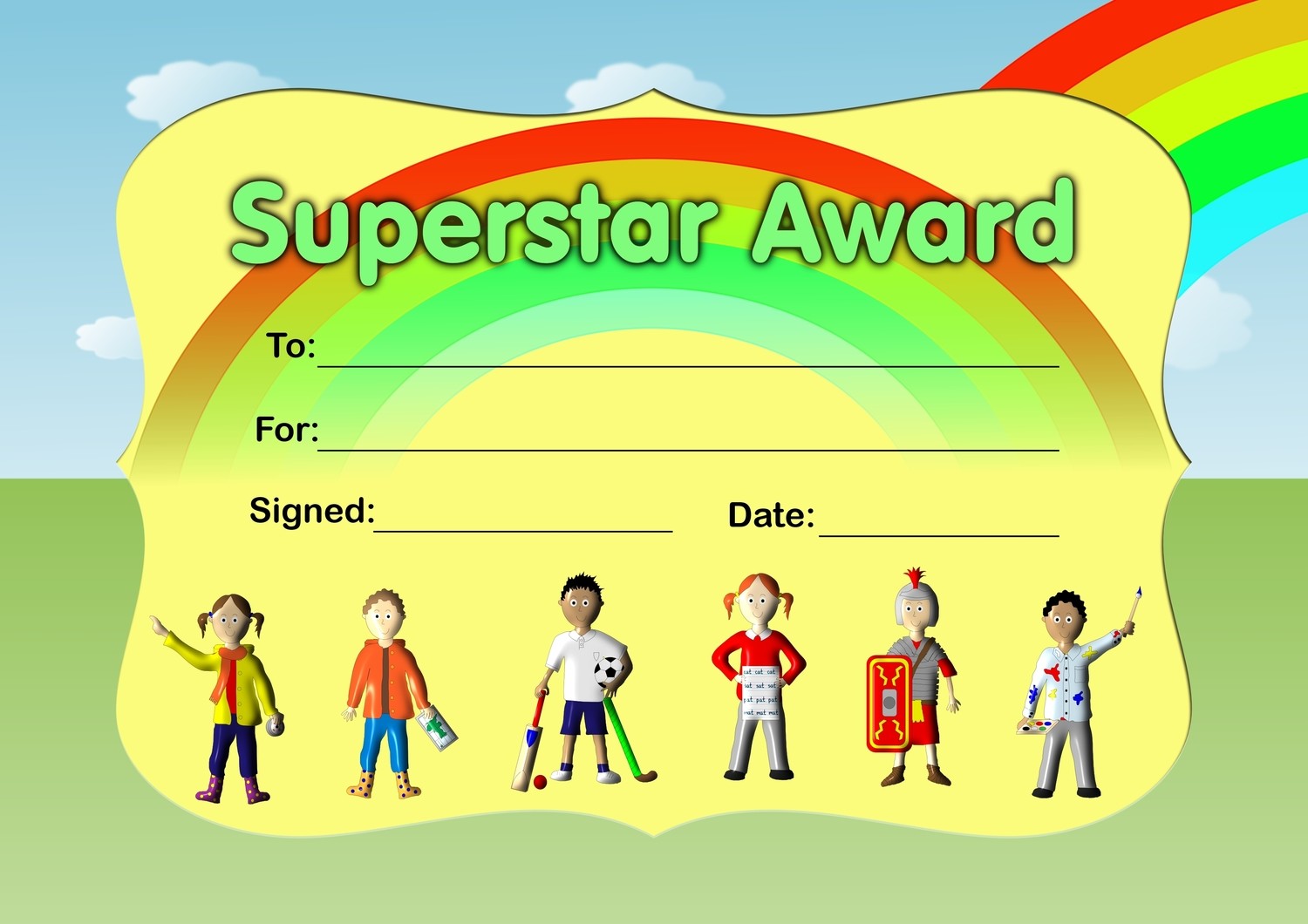 Superstar Award Certificates