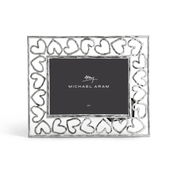 MICHAEL ARAM Frame Heart 5x7&quot; Silver