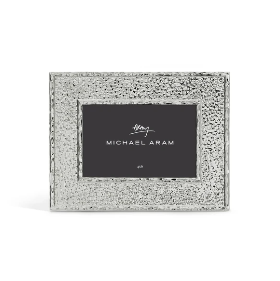MICHAEL ARAM  Frame Hammertone 4x6  Silver