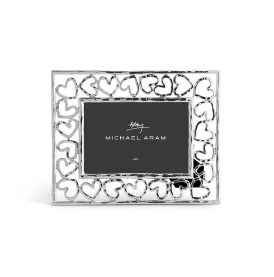 MICHAEL ARAM Frame Heart 4x6&quot; Silver