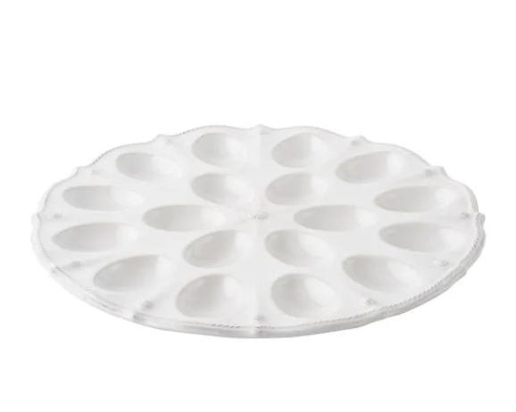 JULISKA White Deviled Egg Platter BERRY & THREAD JA96/W