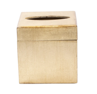 VIETRI Wooden Gold Tissue Box, FLORENTINE