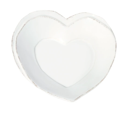 VIETRI White Heart Dish LASTRA LAS-2675W
