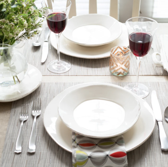 VIETRI Lastra American Dinner Plate white
