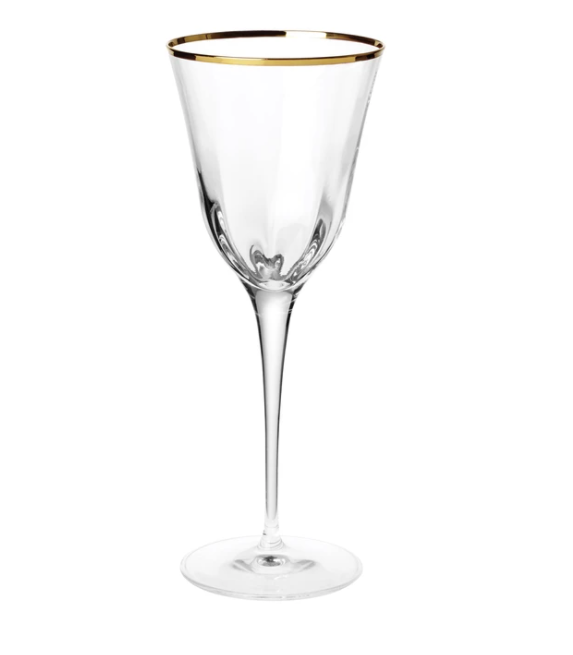 VIETRI Water Glass OPTICAL GOLD OPG-8810
