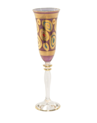 VIETRI Purple Champagne Glass REGALIA