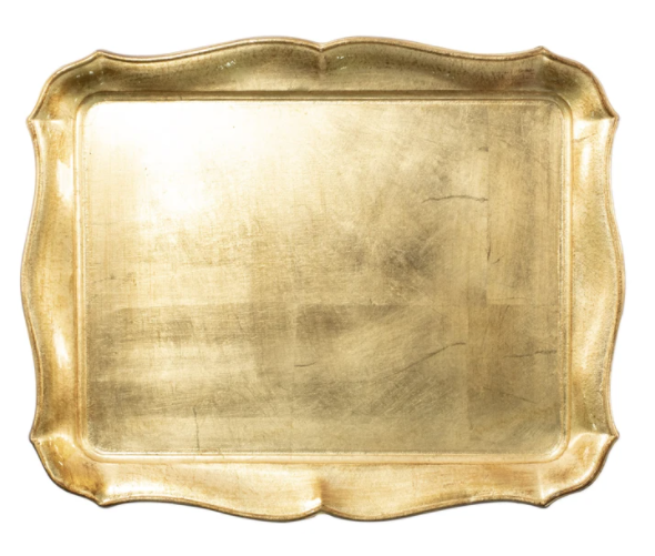 Florentin Gold Rectangle Tray 