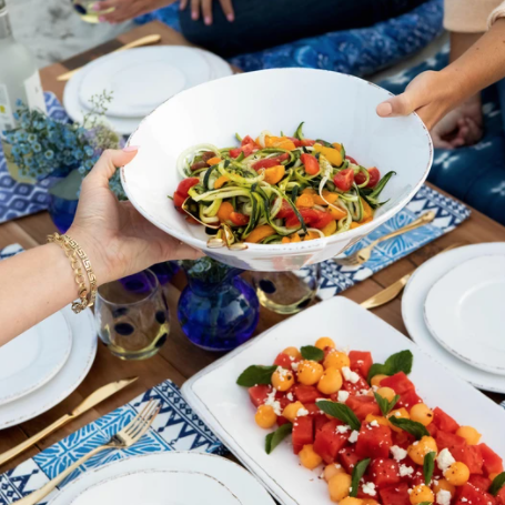 VIETRI Lastra melamine large shallow bowl