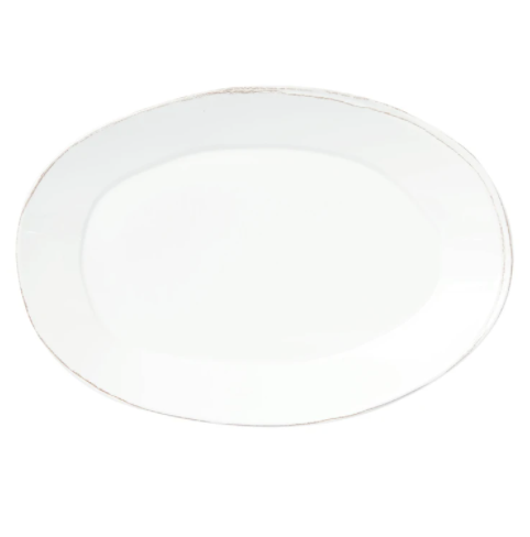 VIETRI Melamine, White Oval Platter LASTRA