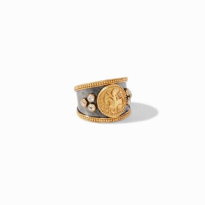 JULIE VOS Coin Crest Ring, Mixed Metal