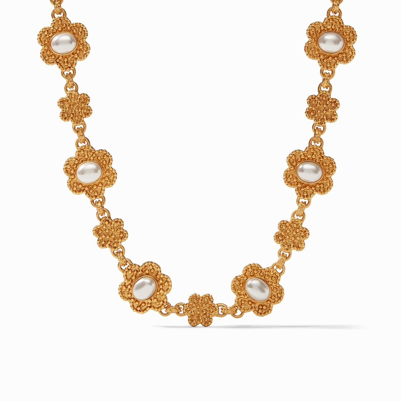 JULIE VOS Colette Statement NECKLACE Gold Pearl N367