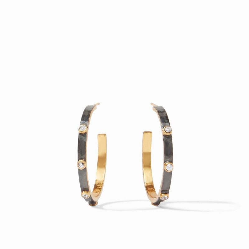 JULIE VOS Crescent Stone Hoop-M