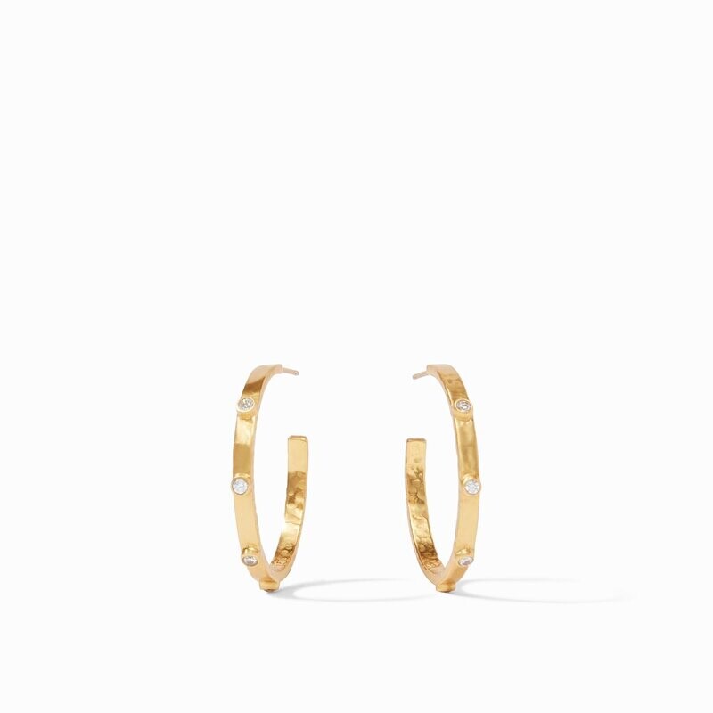 JULIE VOS Crescent Stone Hoop-M