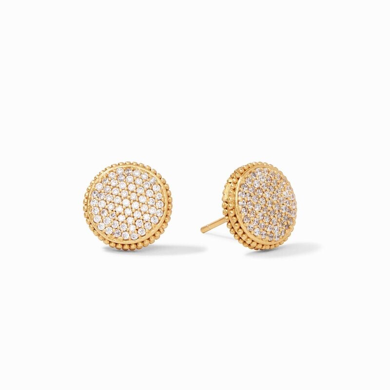 Julie Vos Fleur De Lis Pave Stud - ER660GCZ00