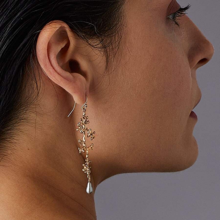 JULIE COHN Lichen Bronze Pearl Earring