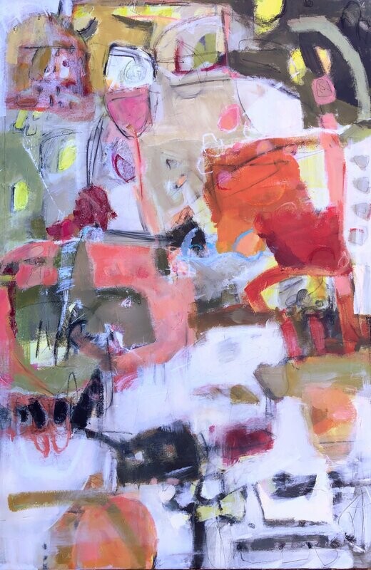 ELIZABETH CHAPMAN Rose on the Patio 28&quot; x 42&quot;
