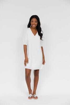 SAIL TO SABLE White Puff Sleeve Dress