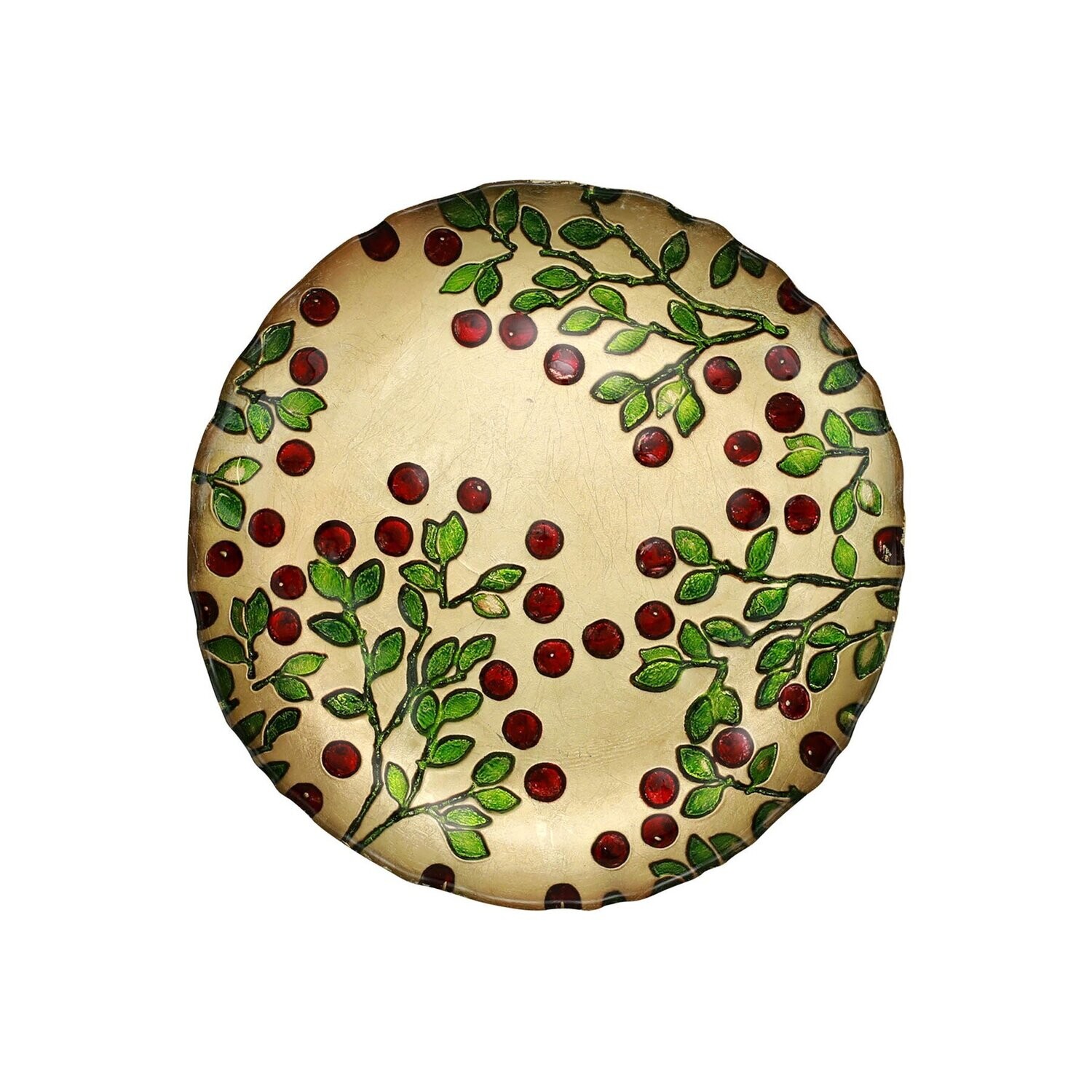VIETRI Cranberry Glass Salad Plate