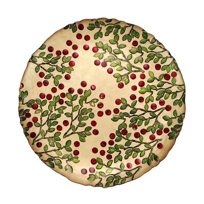 VIETRI Cranberry Round Platter