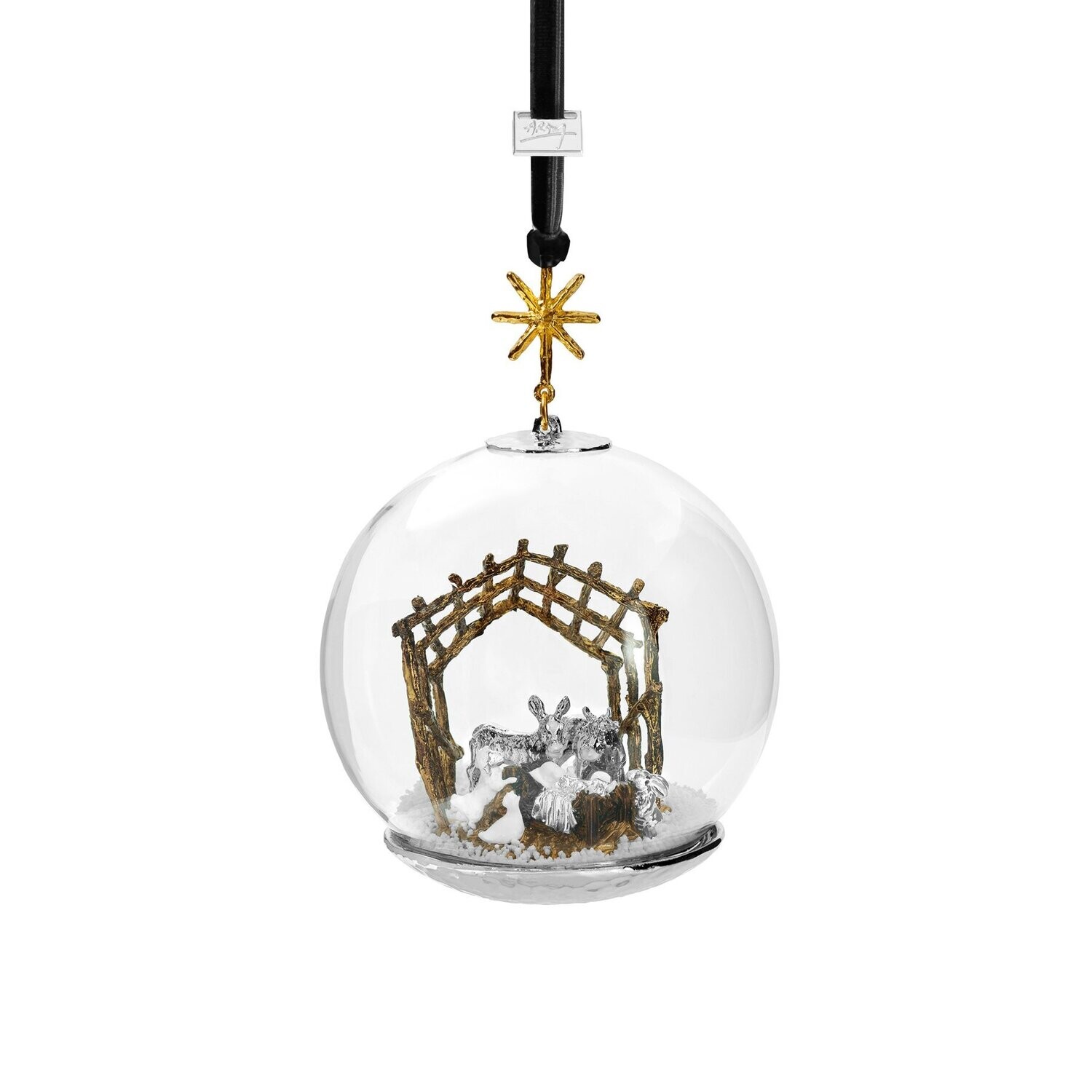 MICHAEL ARAM Manger Snow Globe Ornament