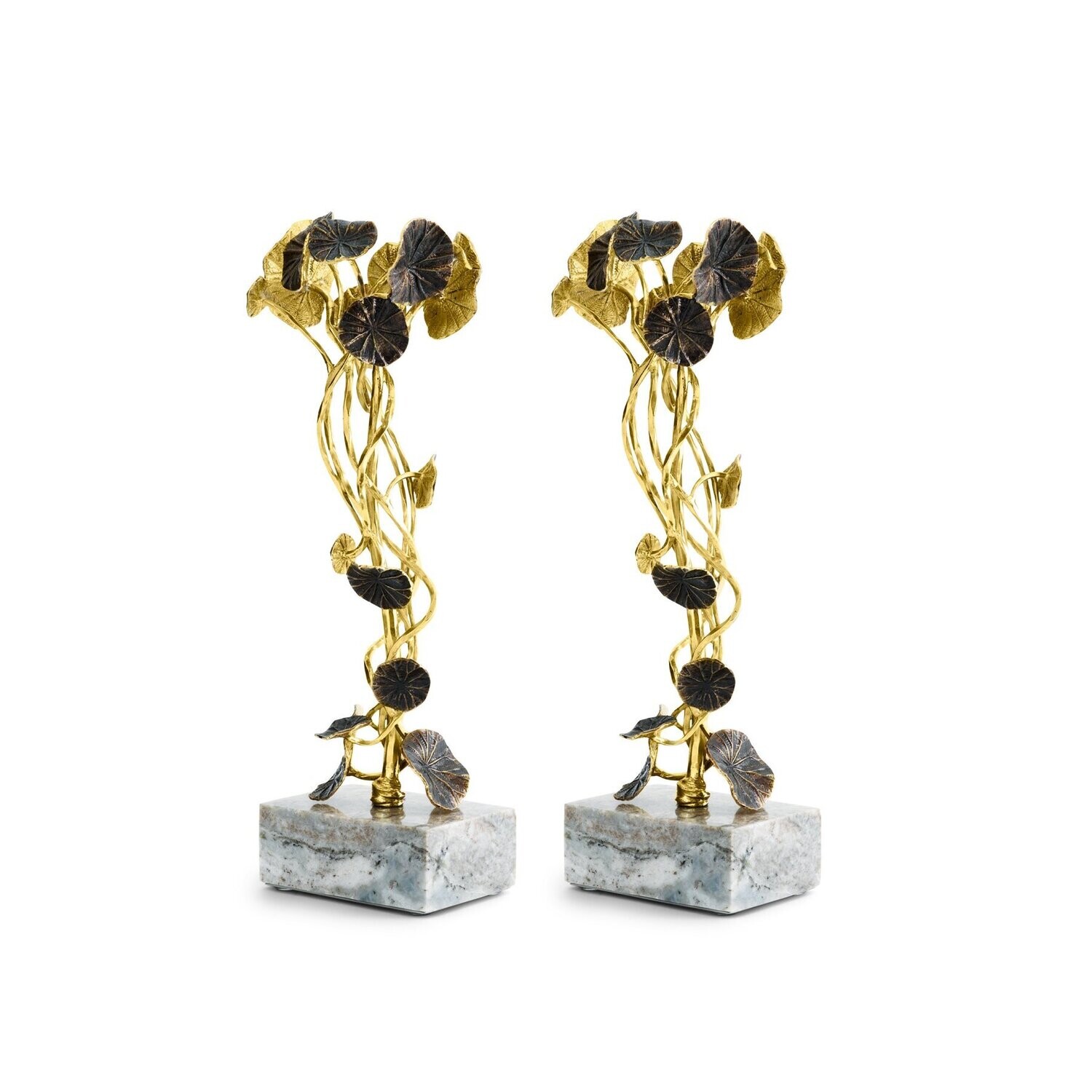 MICHAEL ARAM Monet’s Garden - Golden Sunset Medium Candleholders