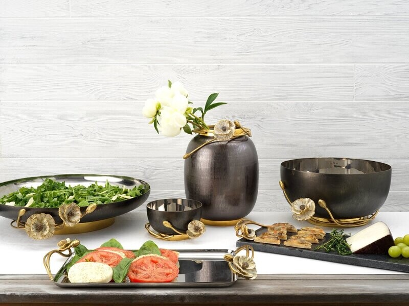 MICHAEL ARAM Anemone Cheese Board w/ Spreader SM