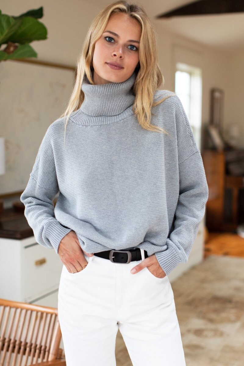 EMERSON FRY Carolyn Turtleneck Sweater (Grey)
