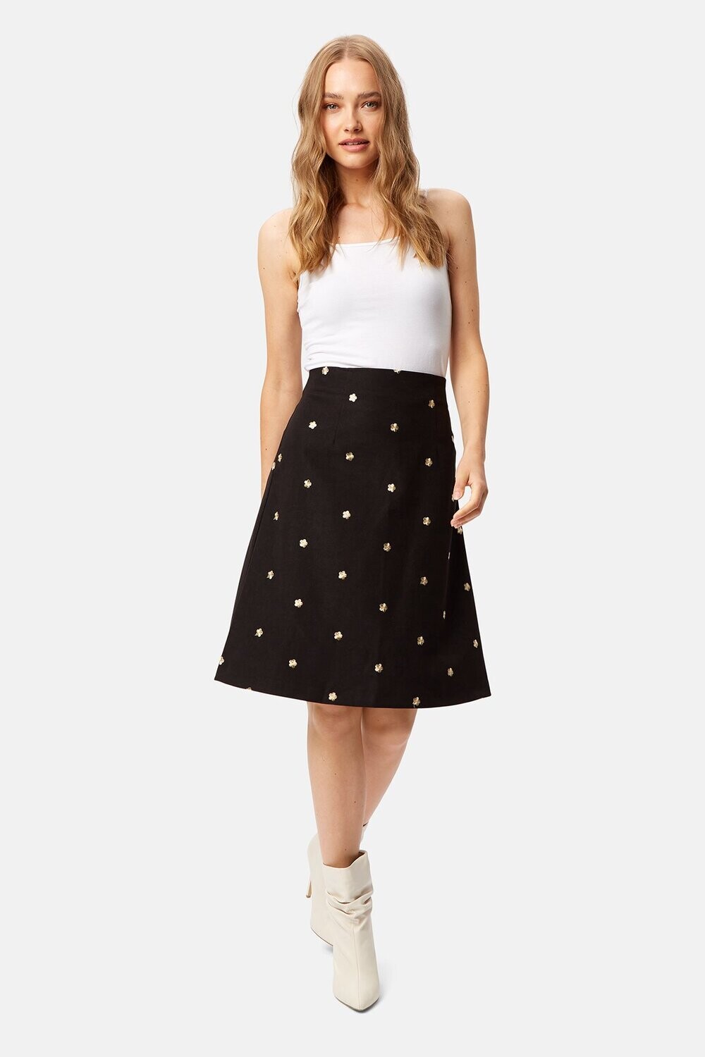 TRAFFIC PEOPLE Marge Duval A Line Skirt Black