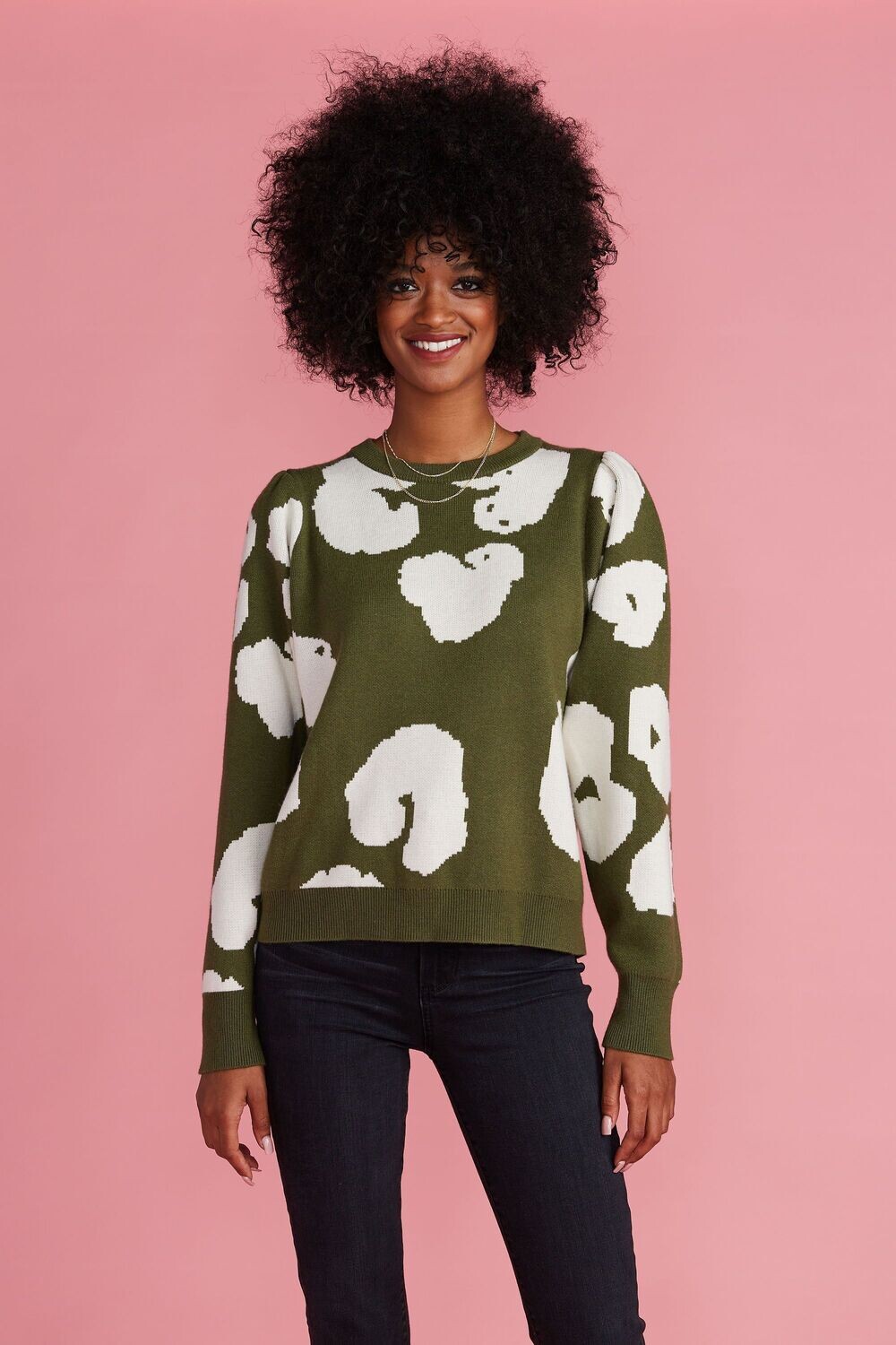 CROSBY Bixby Sweater (Olive Spots)