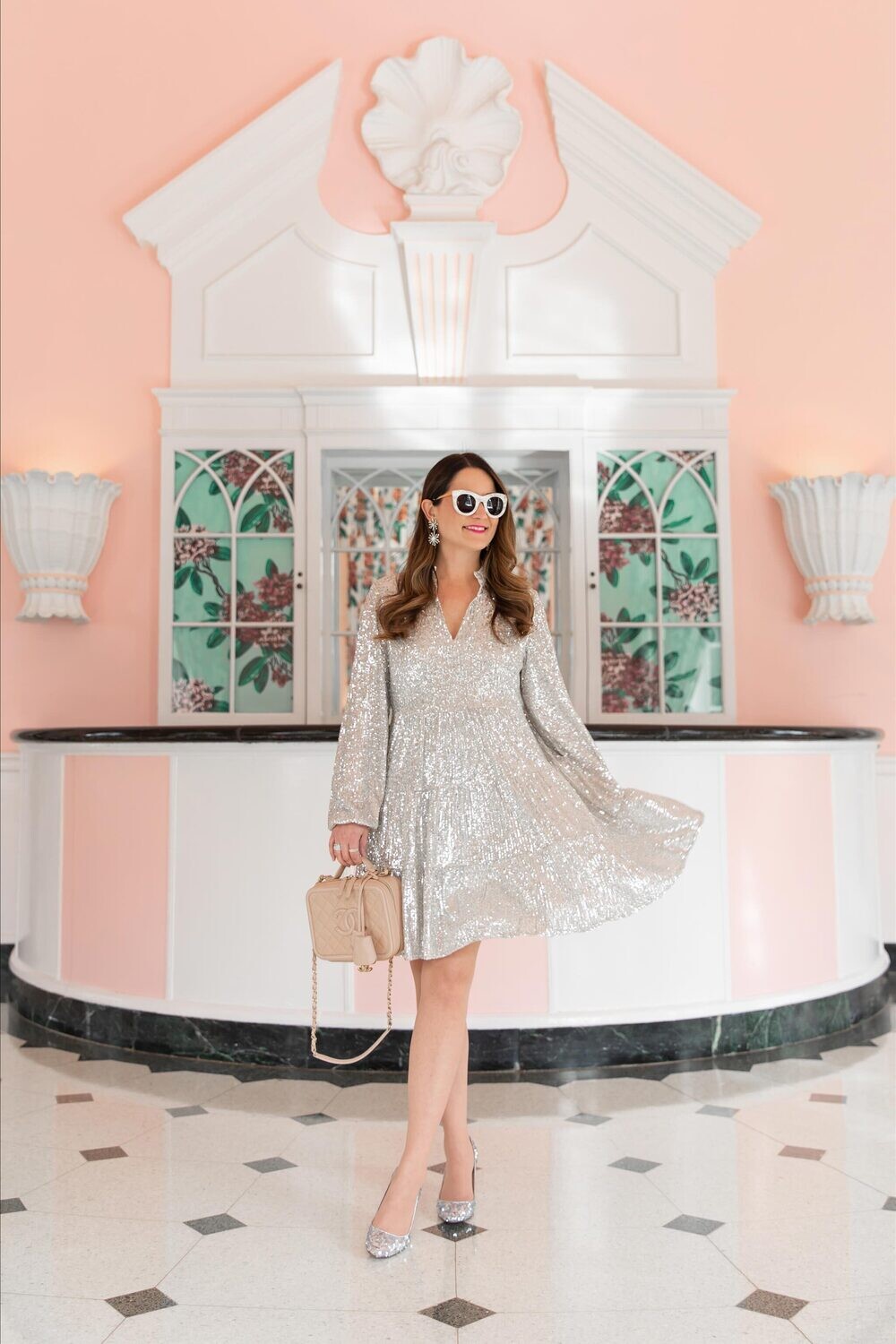 SAIL TO SABLE Sequin Tunic Dress