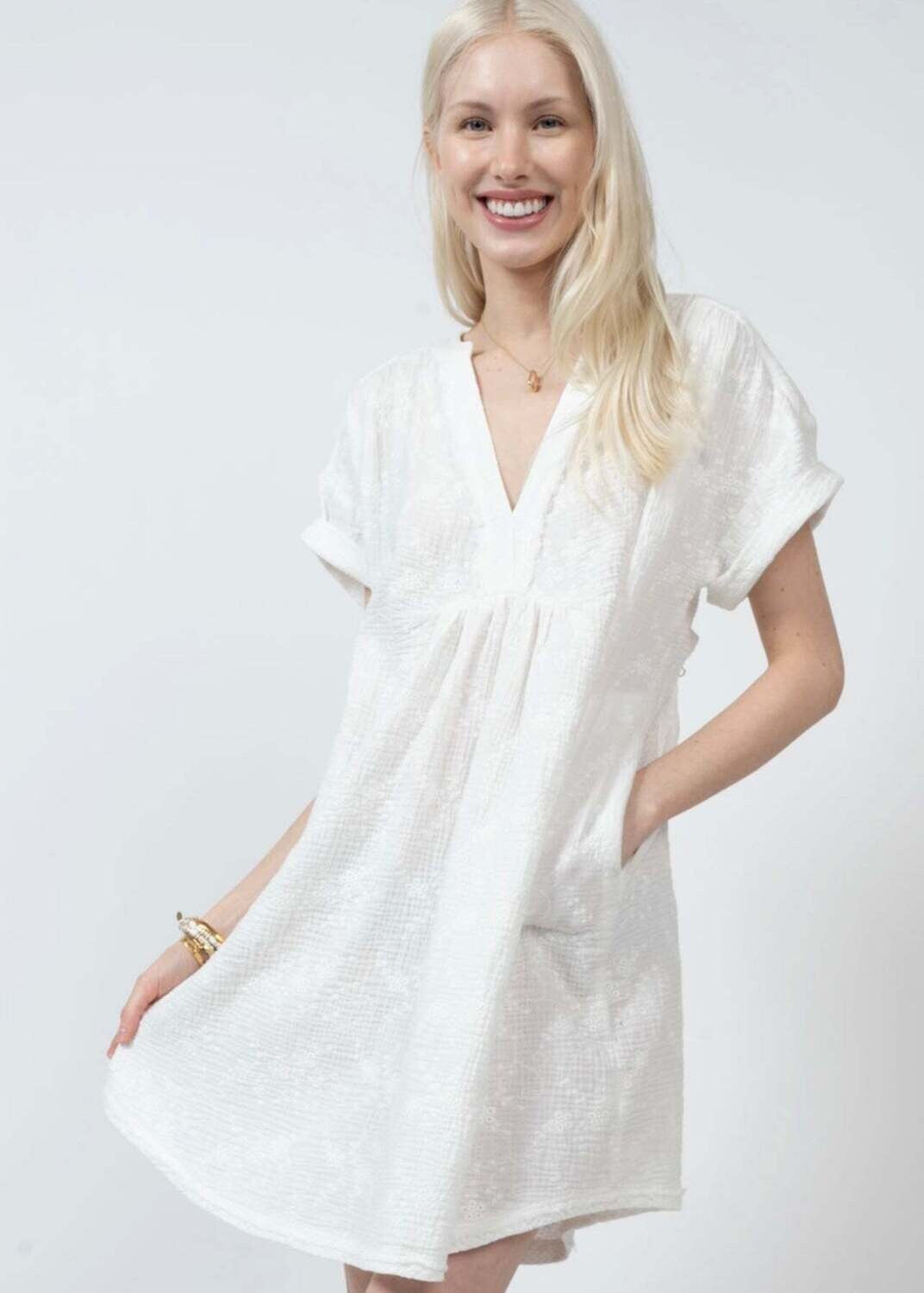 IVY JANE White Rosy Outlook Dress