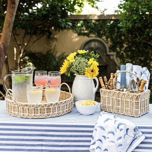 JULISKA Provence Rattan Round Tray