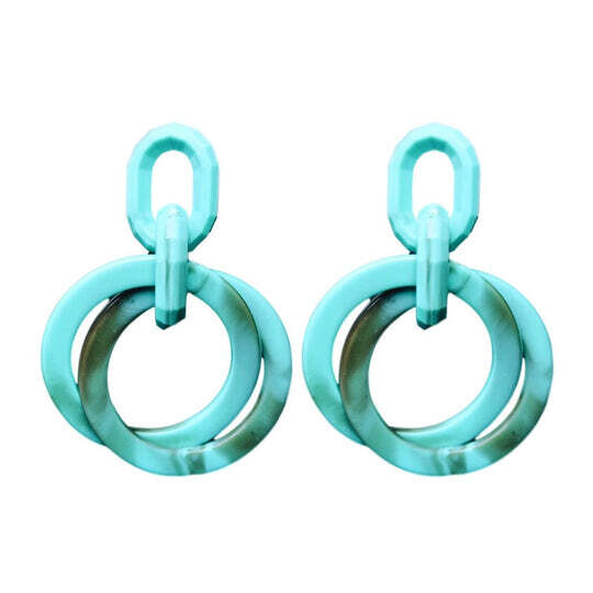 ST ARMANDS Turquoise Layered Hoops