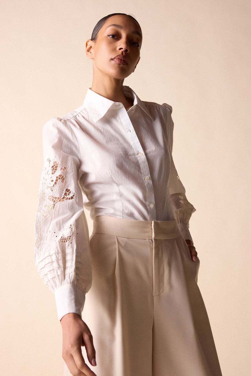 ST. ROCHE Darcy Shirt in Milky