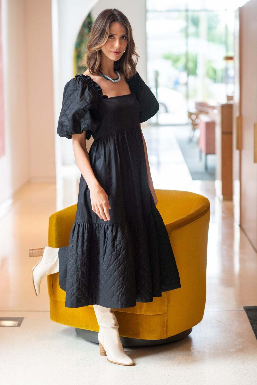 CROSBY Marigold Dress - Black