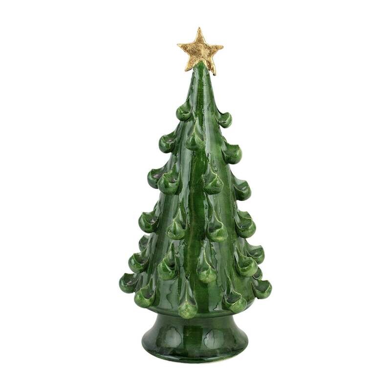 VIETRI Foresta Gray medium tree with star