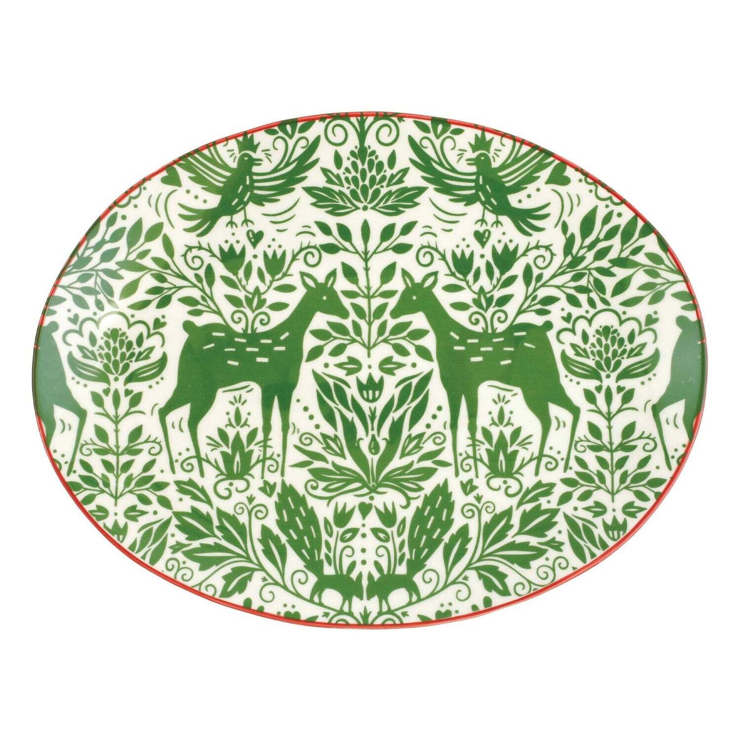 VIETRI Mistletoe Oval Platter