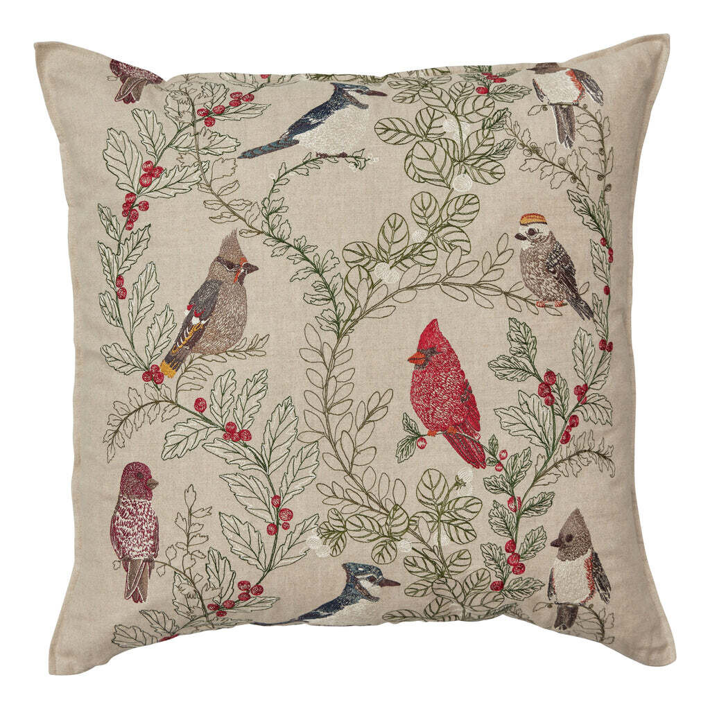 CORAL & TUSK Winter Birds Pillow