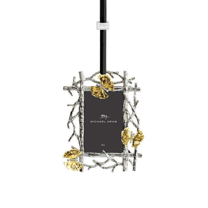 MICHAEL ARAM Butterfly Ginkgo Frame Ornament
