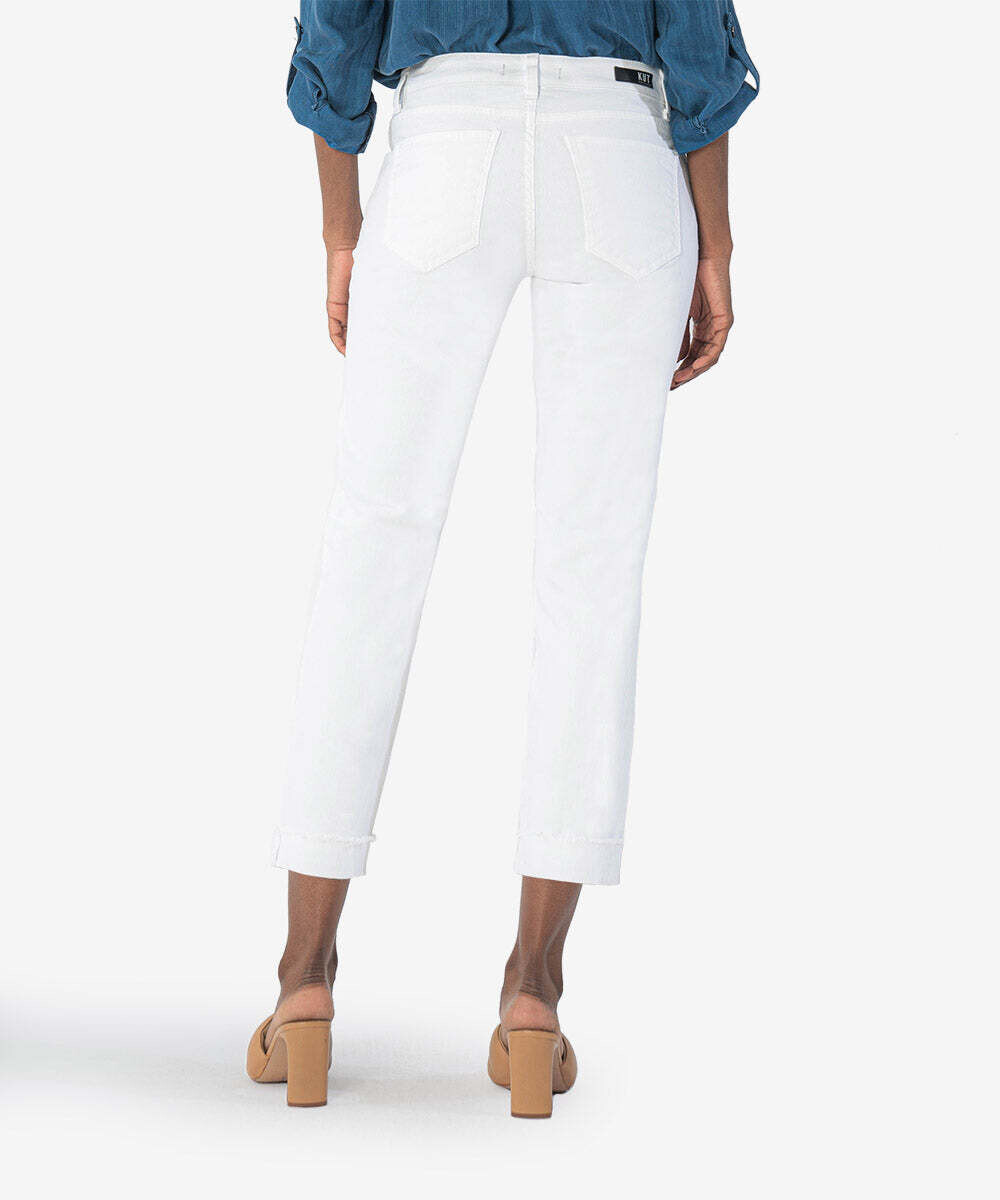 KUT Amy Crop Straight Leg (Optic White)