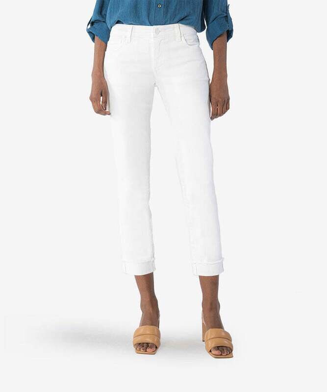 KUT Amy Crop Straight Leg (Optic White)