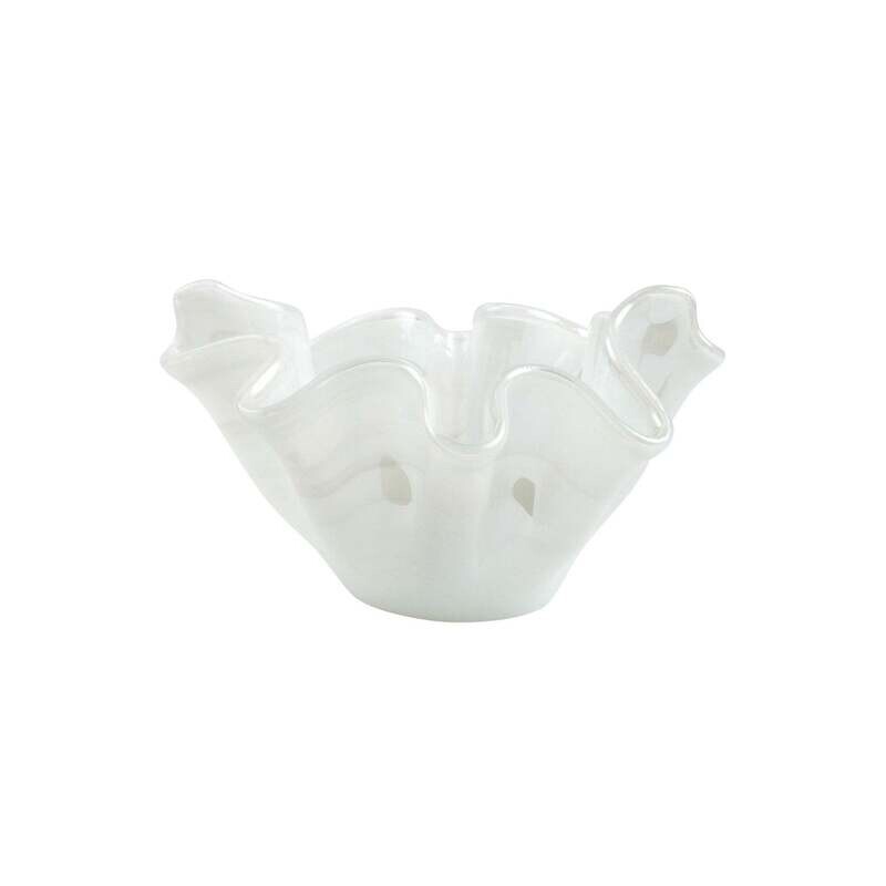 VIETRI Onda Glass White medium bowl