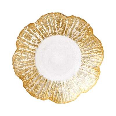 VIETRI Rufolo Glass Gold Flower Small Bowl