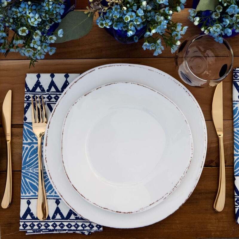 VIETRI Melamine Lastra White salad plate