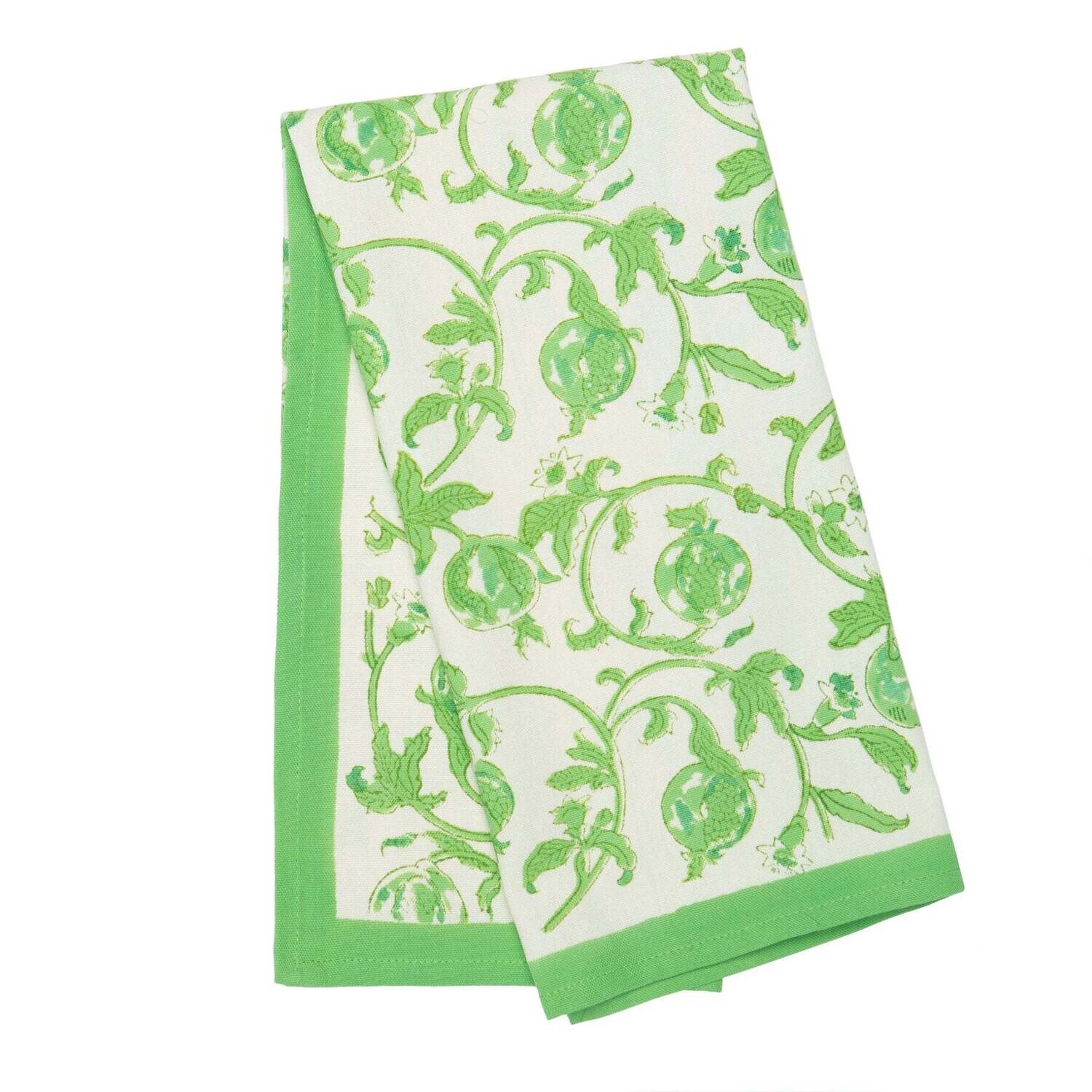 COULEUR NATURE Granada Parrot Green Tea Towels 