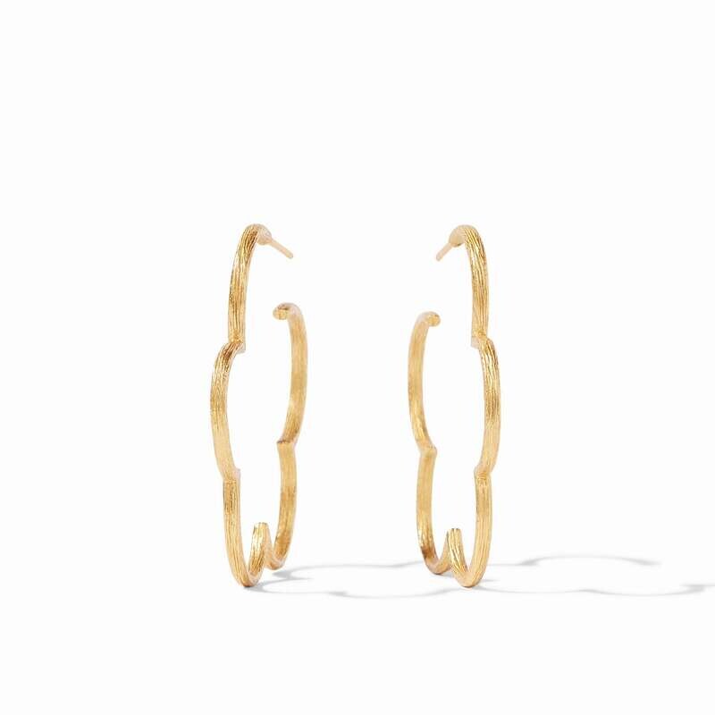 JULIE VOS Gardenia Textured Hoop-M