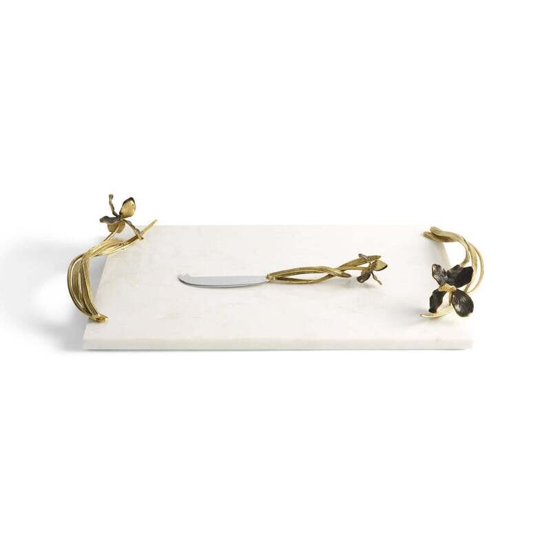 MICHAEL ARAM Black Iris LG. Cheese Board With Knife