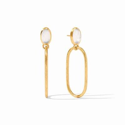 JULIE VOS Ivy Statement Earring (Iridescent Clear Crystal)