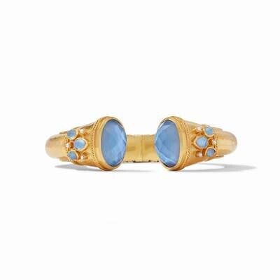 JULIE VOS Cannes Cuff Iridescent Chalcedony Blue