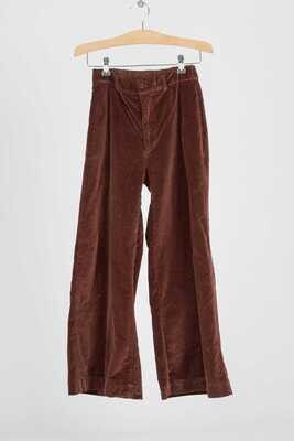 CP SHADES Polly velvet cotton pants chocolate brown